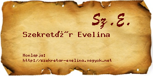 Szekretár Evelina névjegykártya